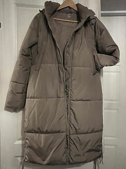 Varm, lang Boblekåpe, beige, str xs/s - Cubus kr 400,-