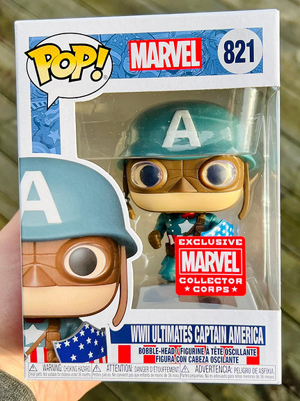 Funko Pop! WWII Ultimates Captain America | Marvel (821) Excl