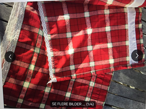 Koselig og tidløs gardinkappe - kan deles.
