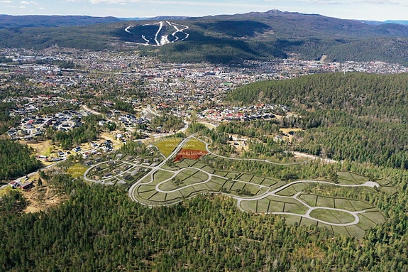 Oversiktsbilde der A2 feltet er vist med hus illustrasjoner