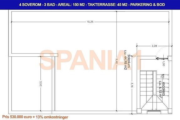 Plantegning - Takterrasse