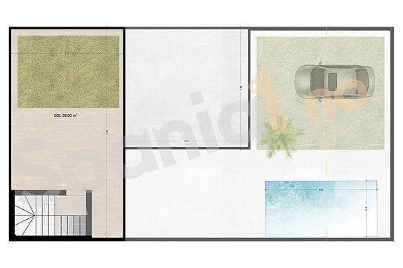 Plantegning takterrasse