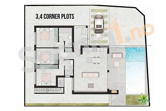 Plantegning over tomten