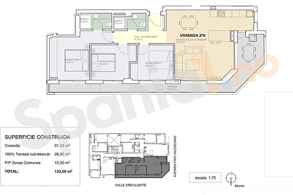 Plantegning leilighet 2A