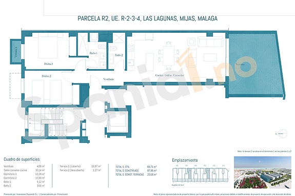 Plantegning leilighet med 2 soverom
