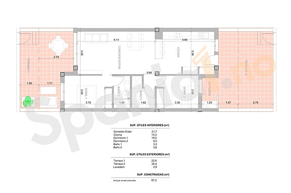 Plantegning leilighet med 2 soverom