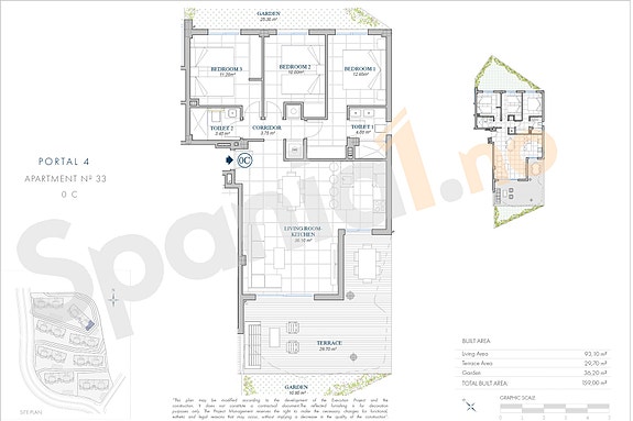 Plantegning leilighet med 3 soverom