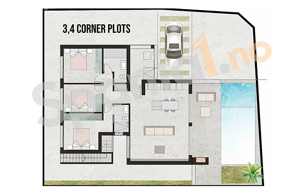Plantegning over tomten