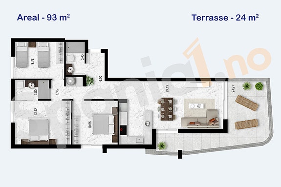 Plantegning leilighet #4
