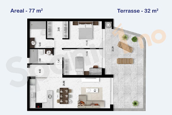 Plantegning leilighet #8