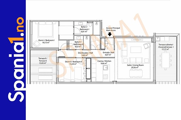 Planløsning for denne leiligheten