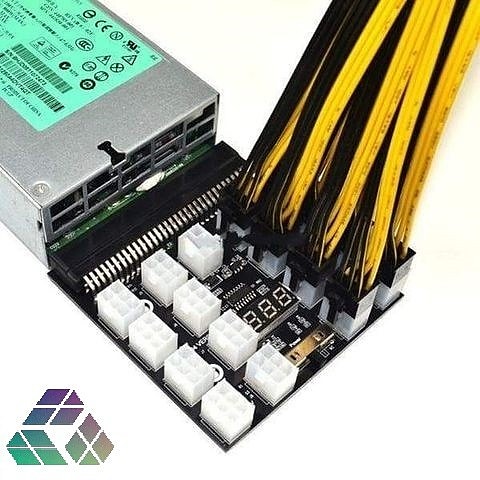 1200W HP server PSU Med 17 Breakoutboard med 17 Pcie Kabler!