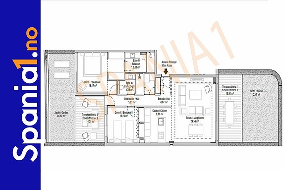 Plantegning for denne leiligheten