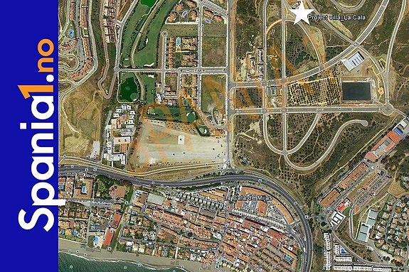 Stjernen viser beliggenheten til villaene