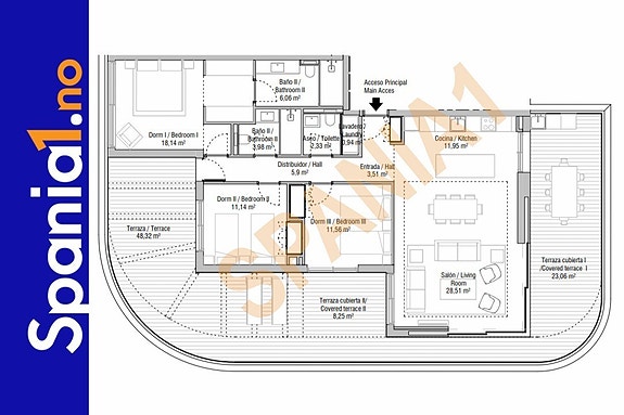 Plantegning for denne leiligheten