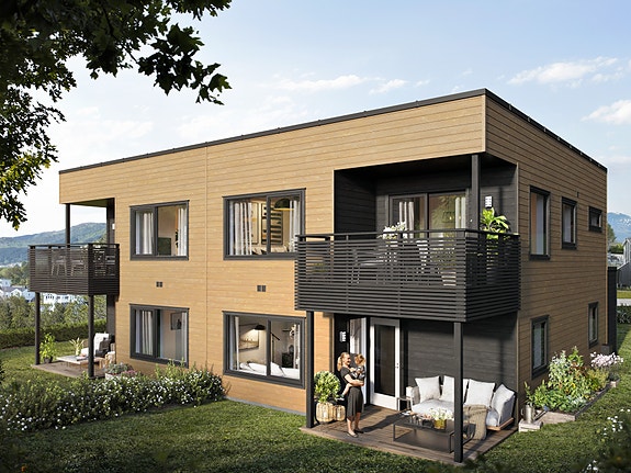 Utsikt mot vest og friarealet