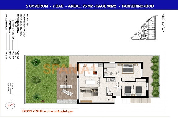 Plantegning til denne leiligheten.