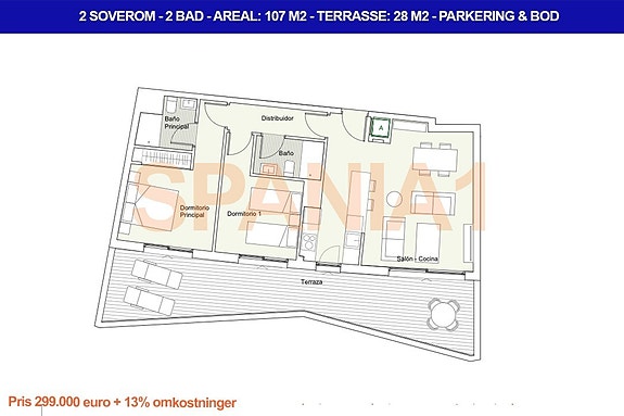 Plantegning - 2 soverom