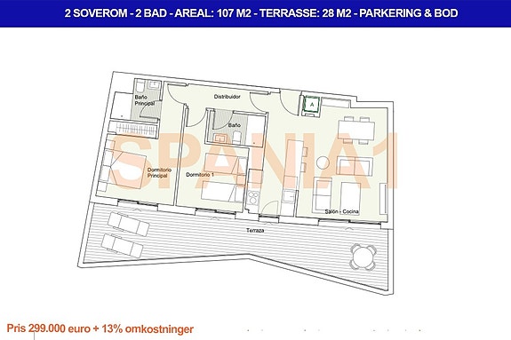 Plantegning - 2 soverom