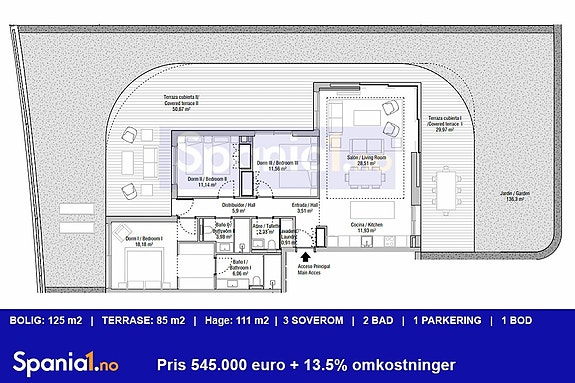 Planløsning for denne leiligheten