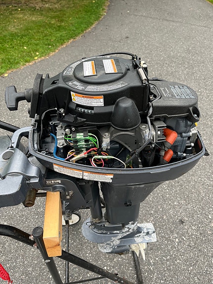 8 hk firetakt Yamaha med lang stamme. 2008 mod 14 of 19
