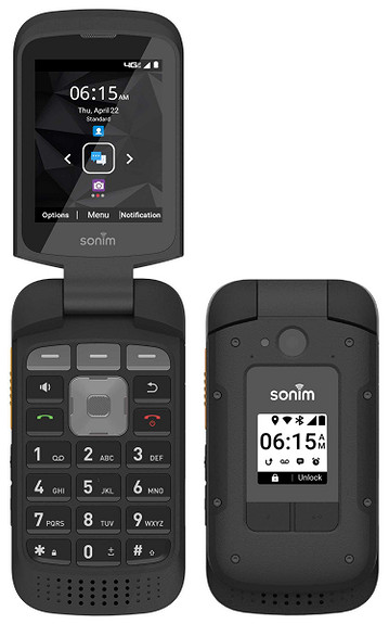 SONIM® XP3plus IP68 MIL-STD-810G. Sonims robuste knappetelefon med flipp/klaff.