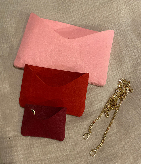 Conversion Kit for Pochette Kirigami Large Medium & Small (  Pink,Red,Burgundy Red)