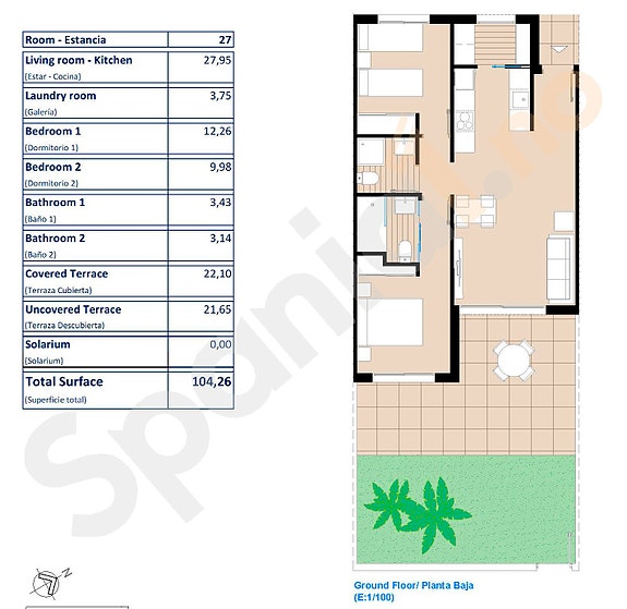 Plantegning leilighet på bakkeplan