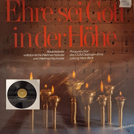 VINTAGE/RETRO LP-VINYL "POSAUNENCHOR DES CVJM DETTINGEN-ERNST/LEITUNG HANS BECK"