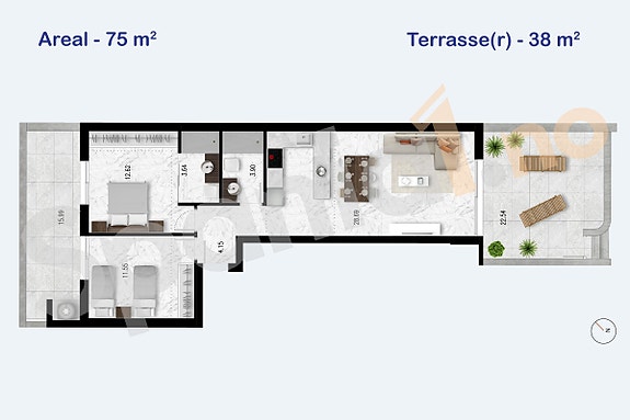 Plantegning leilighet #3