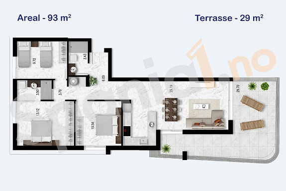 Plantegning leilighet #7
