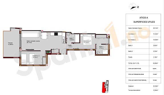 Plantegning toppleilighet