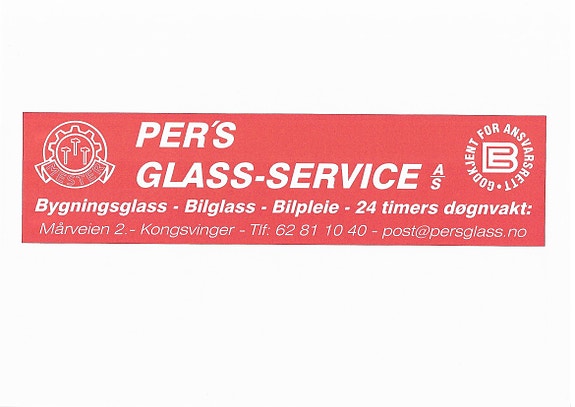 Per`s Glass-Service as logo