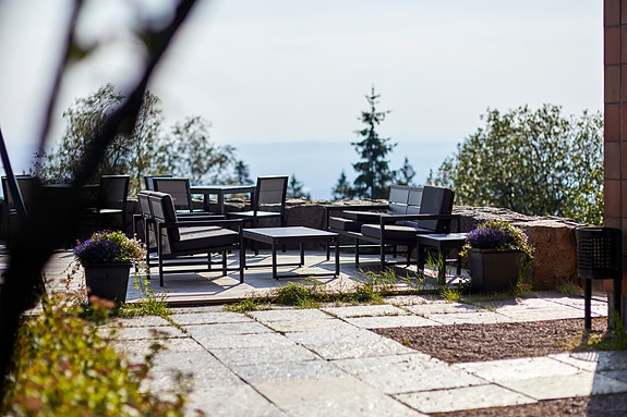 Utsikt fra atriet hos Soria Moria Hotell