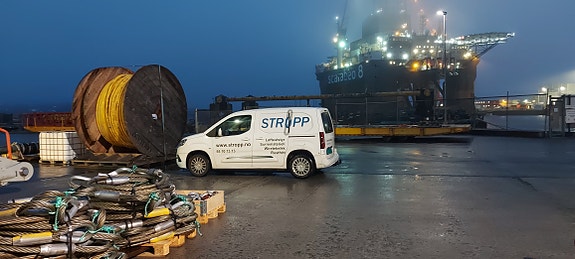 En av våre service biler på oppdrag