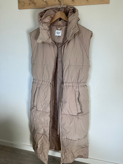 Women's 2-in-1 Cable Knit Puffer Jacket/Gilet - Beige - US 6 - Manière de Voir