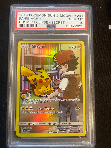 Cosmic Eclipse 241 Full Art Pikachu Secret PSA 9