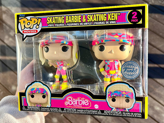 Funko Pop! Barbie: Skating Barbie & Skating Ken Black Light Exclusive 2-Pack