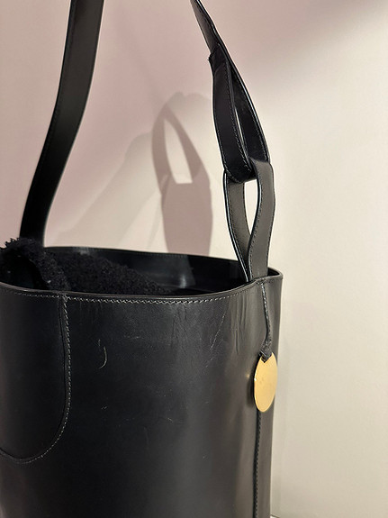 Pienza Black Leather Large tote Bag – ATP Atelier