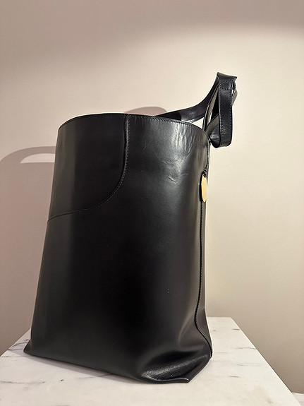 Pienza Black Leather Large tote Bag – ATP Atelier