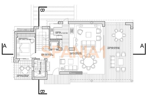Plantegning - 1. etg