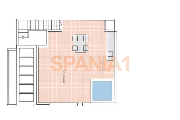 Plantegning av takterrassen