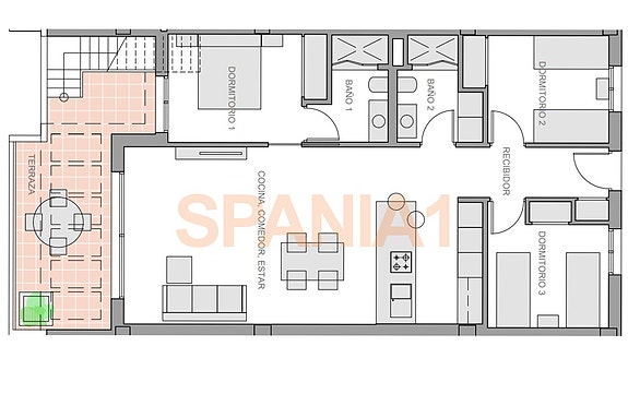 Plantegning av leiligheten