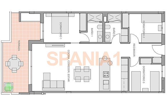 Plantegning av leiligheten