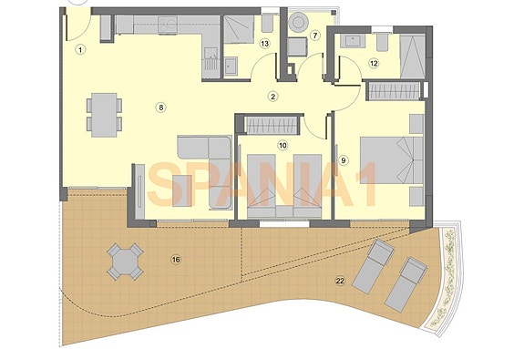 Plantegning av leiligheten
