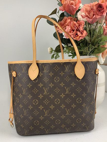 Louis Vuitton Neverfull MM Damier Azur Canvas /Rose Ballerine (No Inne