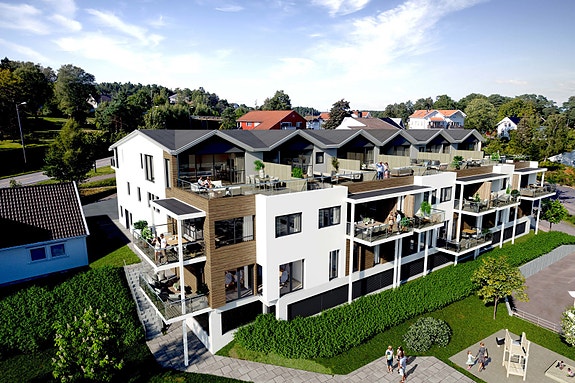 Sørmegleren næring av gleden av å presentere bygg under oppføring med butikk/kontorlokaler/behandlingslokaler innenfor helse i seksjoner til leie.