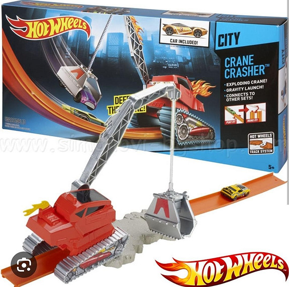 Hot Wheels Crane Crasher™ Trackset | FINN torget