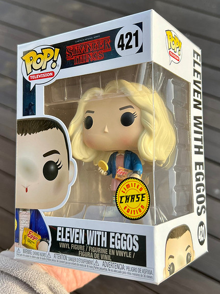 Funko POP! TV Stranger Things Eleven in Wig w/ Eggos Chase Variant Vinyl  Figure