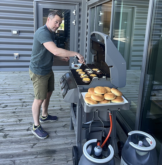 Barbeque on the roof terrace.